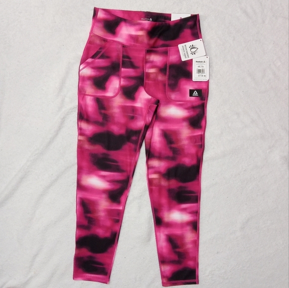 Reebok NWT Proud Pink Girls Fitted Stretch Legging size XXL - Picture 1 of 5